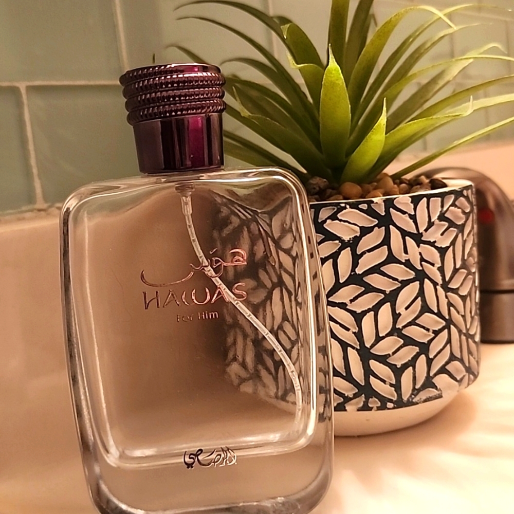Empty bottle of mens colonge